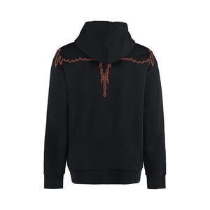 MARCELO BURLON Men's Hoodie with Graphic Stitching Men BLACK T-Shirts